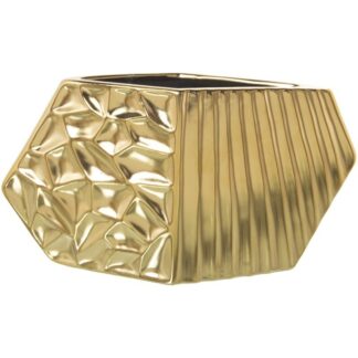 Jarrón Cerámica Dorado 29x9x16cm