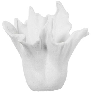 Jarrón Cerámica Flor Blanca 30x22x30cm