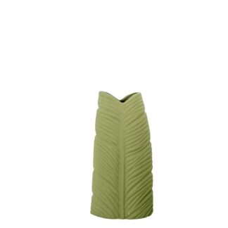Jarron Ceramica Impermeable 40cm Verde 22x15x40cm
