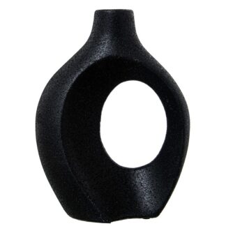 Jarrón Cerámica Negro 19x10x25,5cm