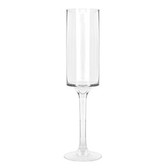 Jarrón Cristal Transparente C/pie Ø12x41cm