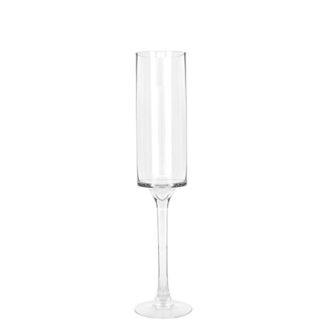 Jarrón Cristal Transparente C/pie Ø13,5x61cm