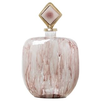 Jarrón Decorativo Cristal C/tapa Aluminio 29x14x47cm