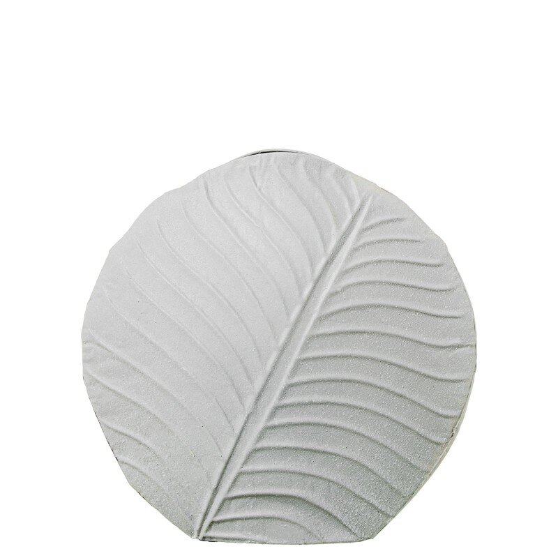 Jarrón Metal 32cm Blanco 33x13x32cm
