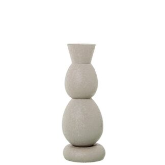 Jarron Metal Acabado Mate Blanco Ø14x35,5cm