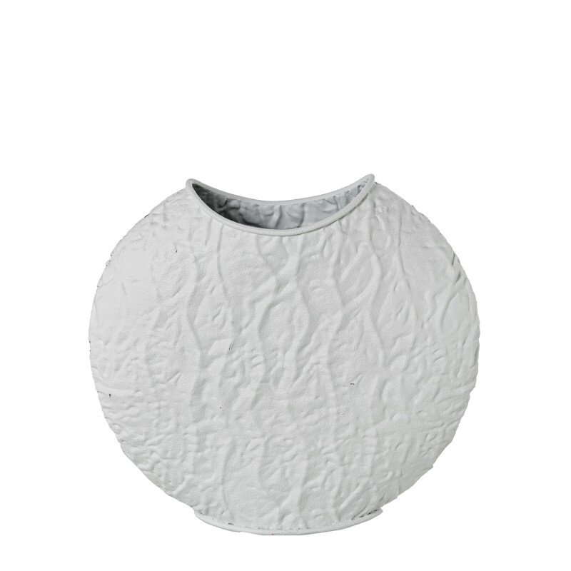 Jarrón Metal Blanco 32x12x30cm