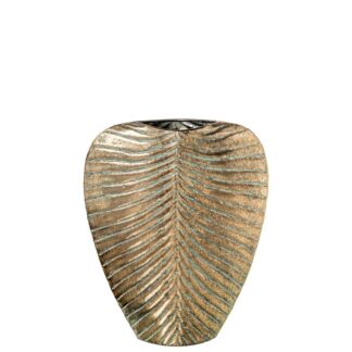 Jarrón Metal Dorado 26,5x7x33cm