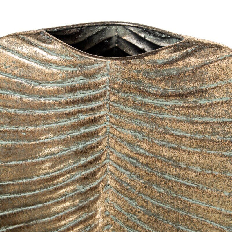 Jarrón Metal Dorado 26,5x7x33cm - Image 3