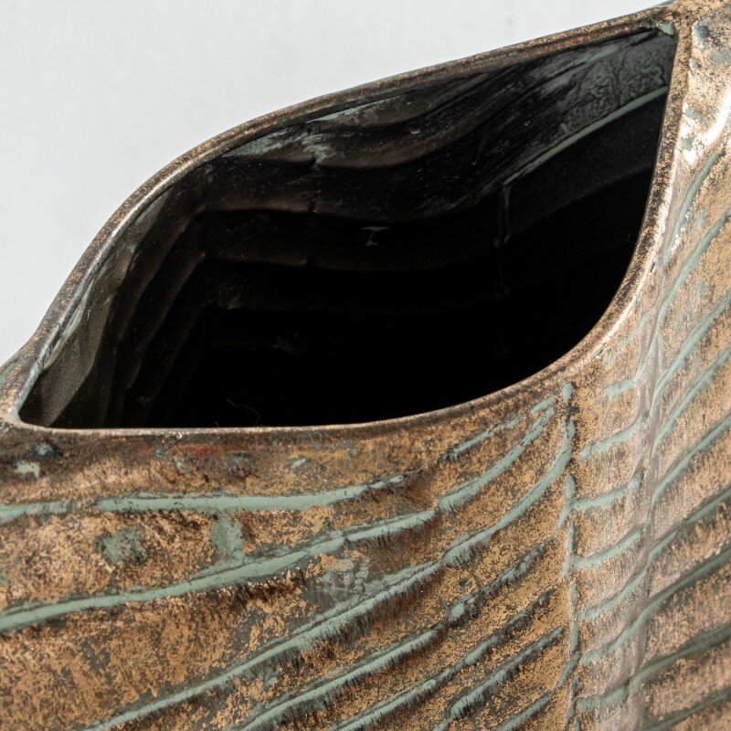Jarrón Metal Dorado 26,5x7x33cm - Image 4
