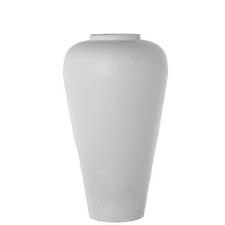Jarrón Metal Hierro Blanco Ø43x78cm