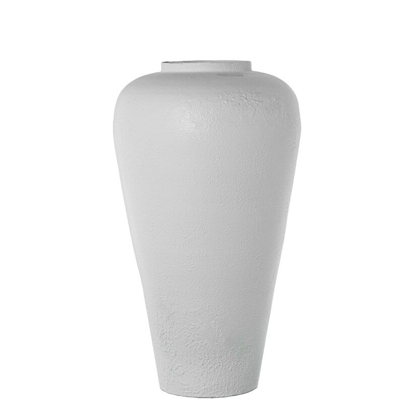 Jarrón Metal Hierro Blanco Ø43x78cm