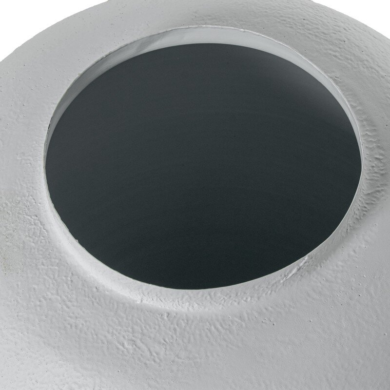 Jarrón Metal Hierro Blanco Ø43x78cm - Image 3