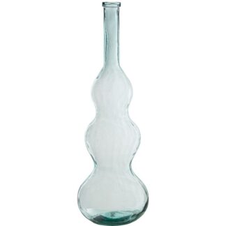 Jarrón Vidrio Reciclado 100cm Transparente Ø35x100cm