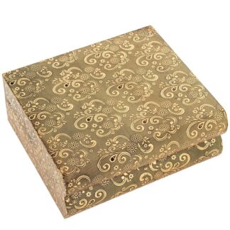 Joyero Metal Dorado C/espejo Deco. Arabescos 23x19x9cm