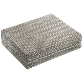 Joyero Metal Plateado C/espejo 27x21x7cm