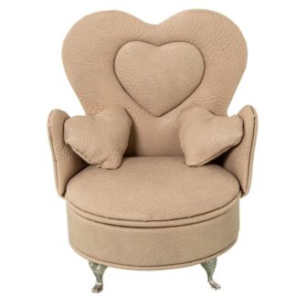 Joyero Polipiel C/espejo Beige Sillon 15.5x12x18cm