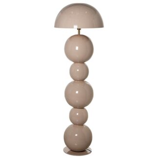 Lámpara De Pie Metal Beige Brillo +67785 C/interruptor De Pi Ø51x155cm 1xe27 Max.25w No In