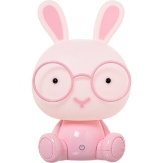 Lámpara Led Sobremesa Conejo Rosa, Alimentación Usb 20x17x31cm, Abs+pp