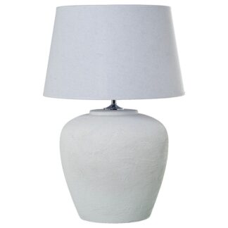 Lámpara Sobremesa Cerámica Blanca +97739 1xe27 Max.40w No In Ø50x72cm Base:ø39x50cm