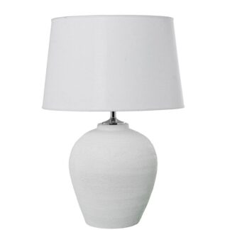 Lámpara Sobremesa Cerámica Blanca +97751 1xe27 Max.40w No In Ø46x64cm Base:ø28,5x44cm