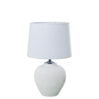 Lámpara Sobremesa Cerámica Blanca +97758 1xe27 Max.40w No In Ø30x50cm Base:ø25x32cm