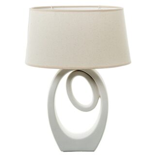 Lampara Sobremesa Ceramica Crema +61751, 1xe27 Max.40w No In 38x24x57cm Base:22x8x32cm