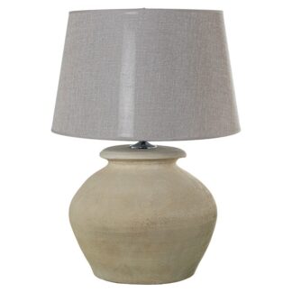Lámpara Sobremesa Cerámica Crema +97741 1xe27 Max.40w No Inc Ø50x70cm Base:ø38x50cm