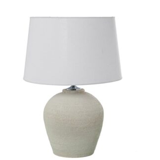 Lámpara Sobremesa Cerámica Crema +97750 1xe27 Max.40w No Inc Ø46x64cm Base:ø28,5x44cm