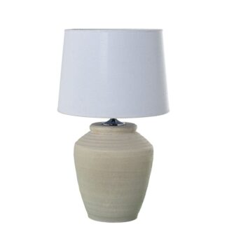 Lámpara Sobremesa Cerámica Crema +97761 1xe27 Max.40w No Inc Ø35x59cm Base:ø25x40cm