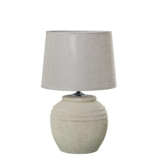 Lámpara Sobremesa Cerámica Crema +97767 1xe27 Max.40w No Inc Ø35x56cm Base:ø24x34cm