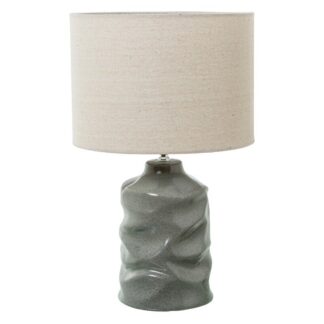 Lámpara Sobremesa Cerámica Gris, 1xe14 Max.25w Ø25x40cm Base:ø13,5x20cm