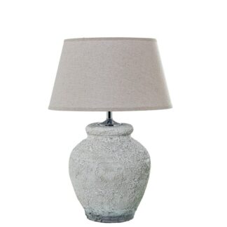 Lámpara Sobremesa Cerámica Gris +97755 1xe27 Max.40w No Incl Ø38x56cm Base:ø26,5x39cm