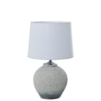 Lámpara Sobremesa Cerámica Gris +97759 1xe27 Max.40w No Incl Ø30x50cm Base:ø25x32cm
