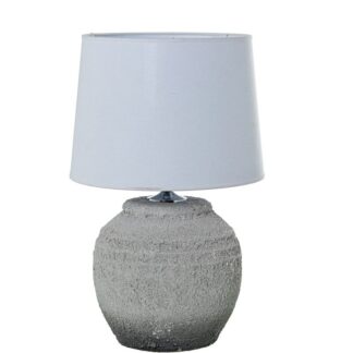 Lámpara Sobremesa Cerámica Gris +97763 1xe27 Max.40w No Incl Ø35x55cm Base:ø26x38cm