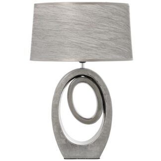 Lámpara Sobremesa Cerámica Plata+57230 1xe27 Max.40w No Incl 38x24x57cm