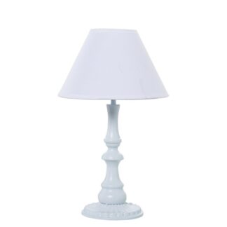 Lámpara Sobremesa Metal Blanco+92265, 1xe14 Max40w No Inclui Ø20x33cm Base:ø11x25cm