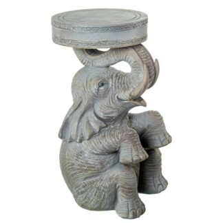 Mesa Auxilar Resina C/base Elefante 29x26x51cm