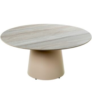 Mesa Auxiliar Cerámica Mate+ Dm C/base Hierro +92306 Ø80x38cm