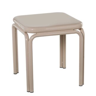 Mesa Centro Metal Beige Brillo 41x41x45cm