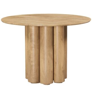 Mesa Comedor Madera Dm Color Roble +95082 Ø110x76cm