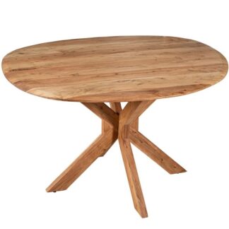 Mesa Comedor Madera Mango Ovalada 140x120x77cm