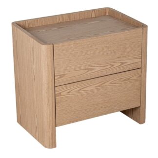 Mesa De Noche Madera Natural, Dm+ Chapa Mad. Caucho 61x40x57cm