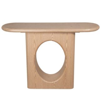 Mesa Entrada Madera Natural +91244, Dm+ Chapa Mad. Caucho 120x35x80cm Requiere Montaje