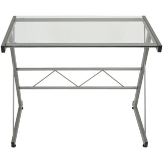 Mesa Escritorio Metal/cristal 90x50x72cm, Cristal: 6mm