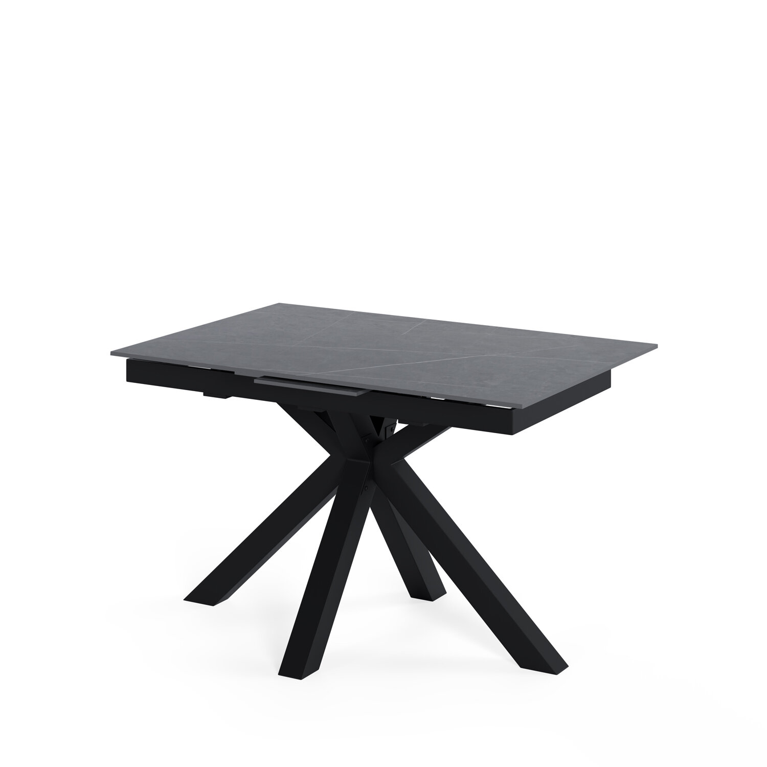 Mesa ext. LORI 160 gris/negro