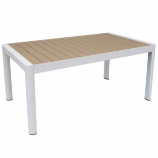 Mesa Extensible Aluminio Blanco 157/240x90x75cm