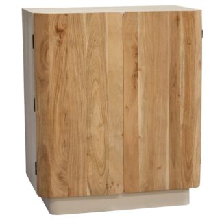 Mueble Botellero Madera Mango C/2 Puertas 85x50x100cm