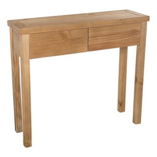 Mueble Entrada Madera Natural Pino De Nueva Zelanda 90x28x78cm