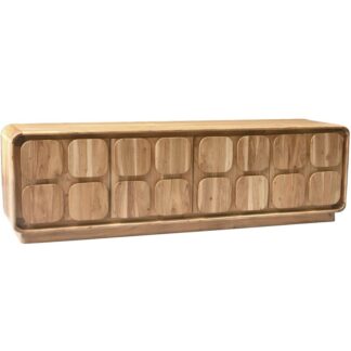 Mueble Tv Madera Mango Natural C/4 Puertas 170x40x50cm