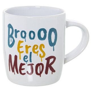 Mug Cerámica Decorado Brooo Ø8x12x9,5cm, 375ml